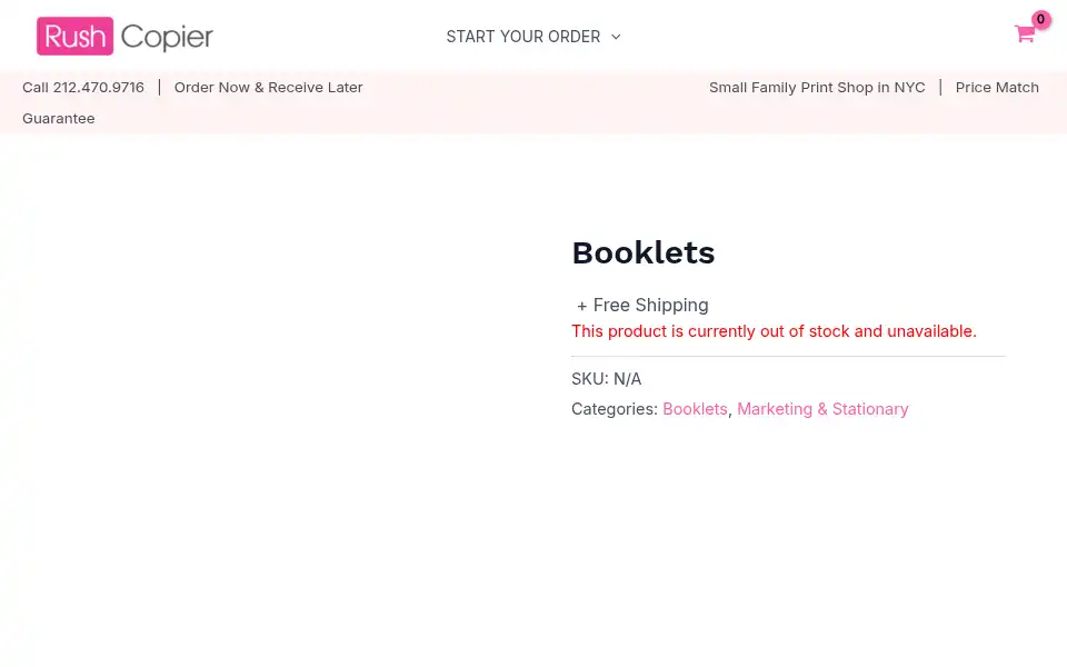 Screenshot of rushcopier.com