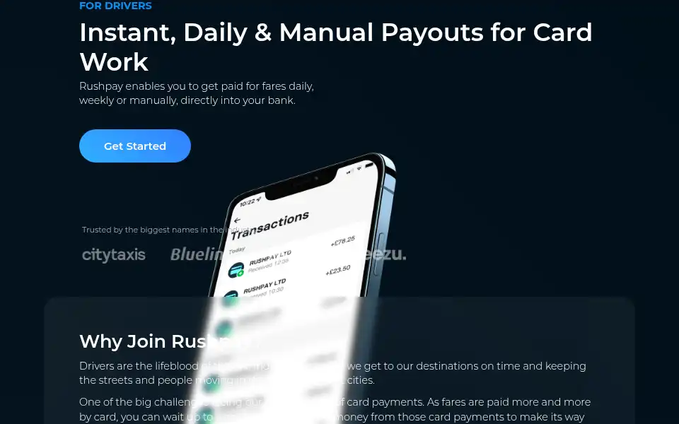 Screenshot of rushpay.co.uk