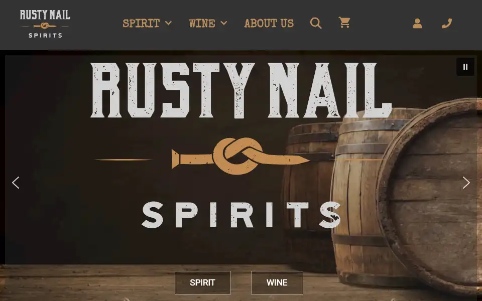 Screenshot of rustynailspirits.com