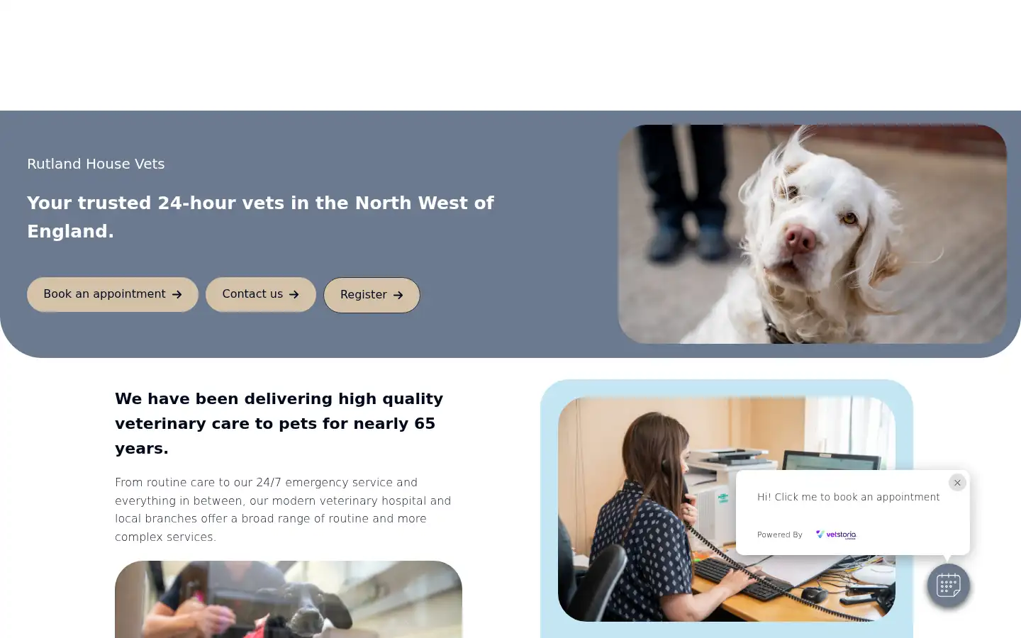 Screenshot of rutlandhousevets.co.uk