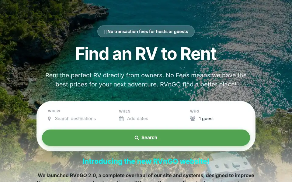 Screenshot of rvngo.com