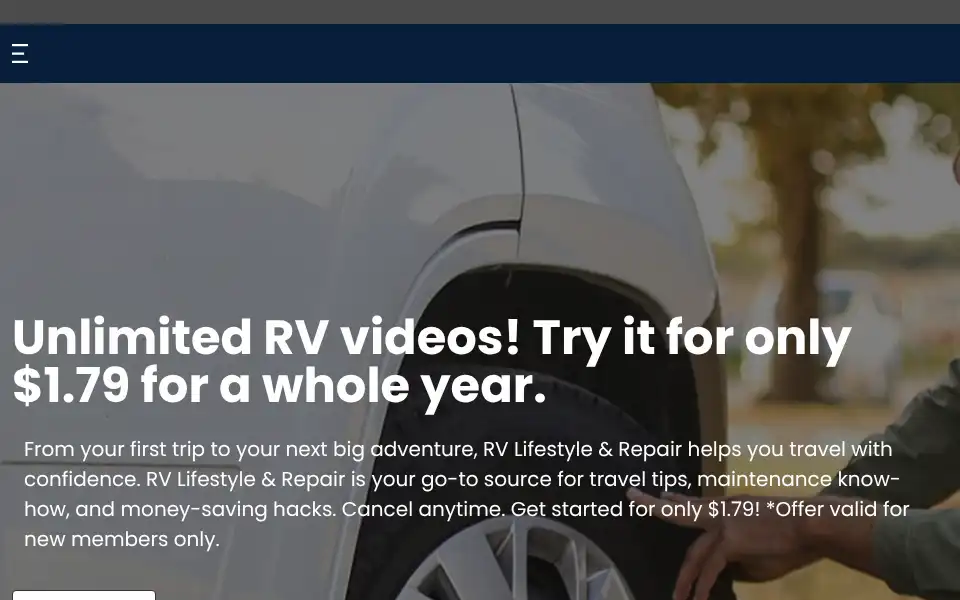 Screenshot of rvrepairclub.com