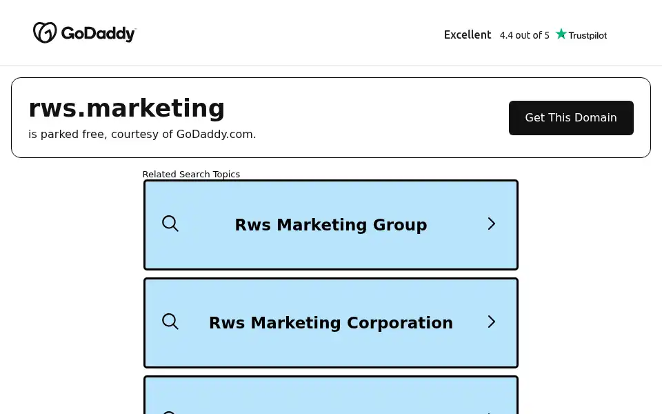 Screenshot of rws.marketing