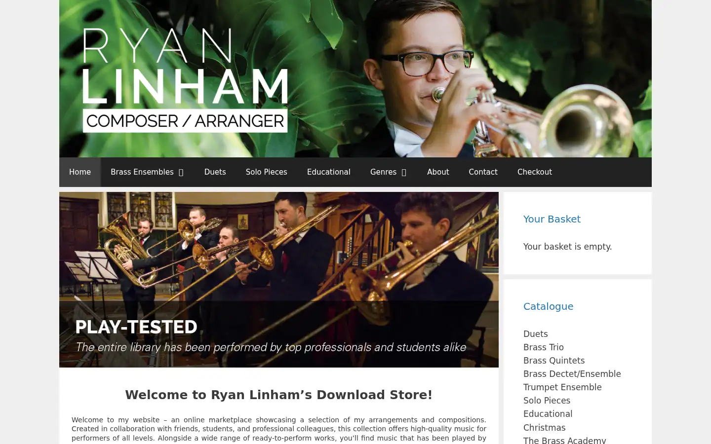 Screenshot of ryanlinham.co.uk
