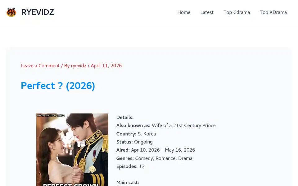 Screenshot of ryevidz.com