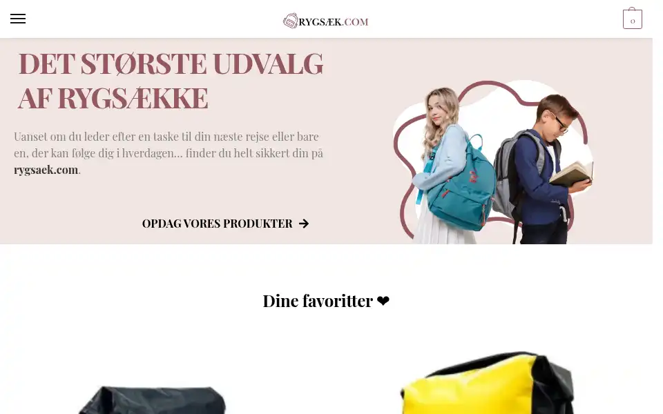 Screenshot of rygsaek.com