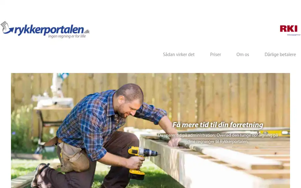 Screenshot of rykkerportalen.dk