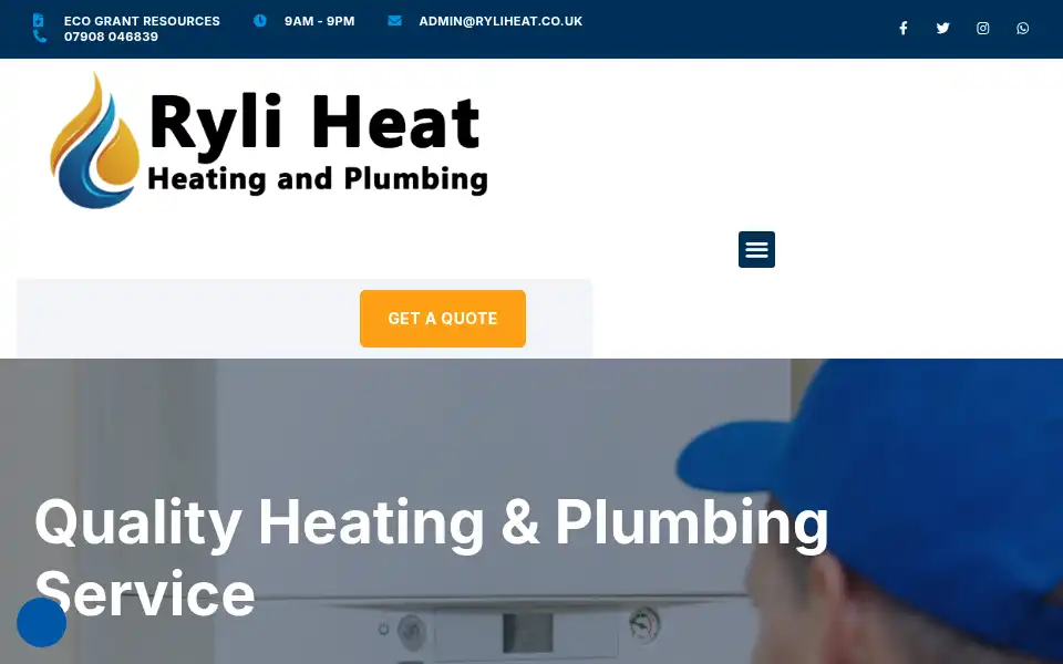 Screenshot of ryliheat.co.uk