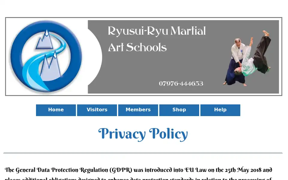 Screenshot of ryusui-ryu.org