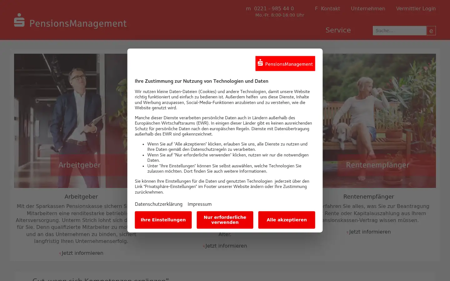 Screenshot of s-pension.de
