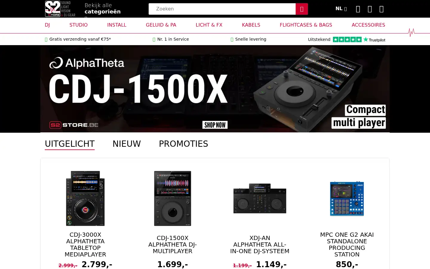 Screenshot of s2store.be