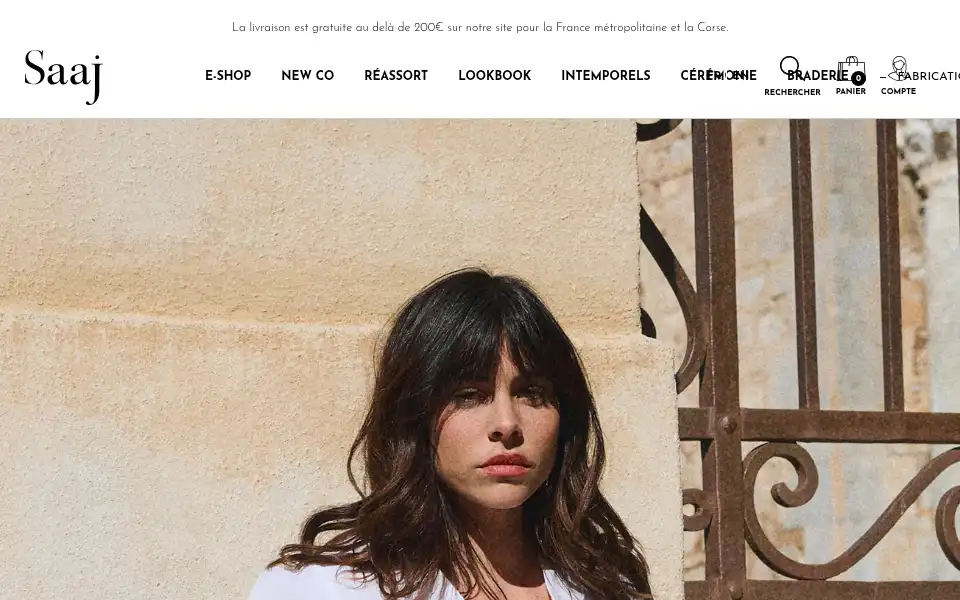 Screenshot of saajparis.fr