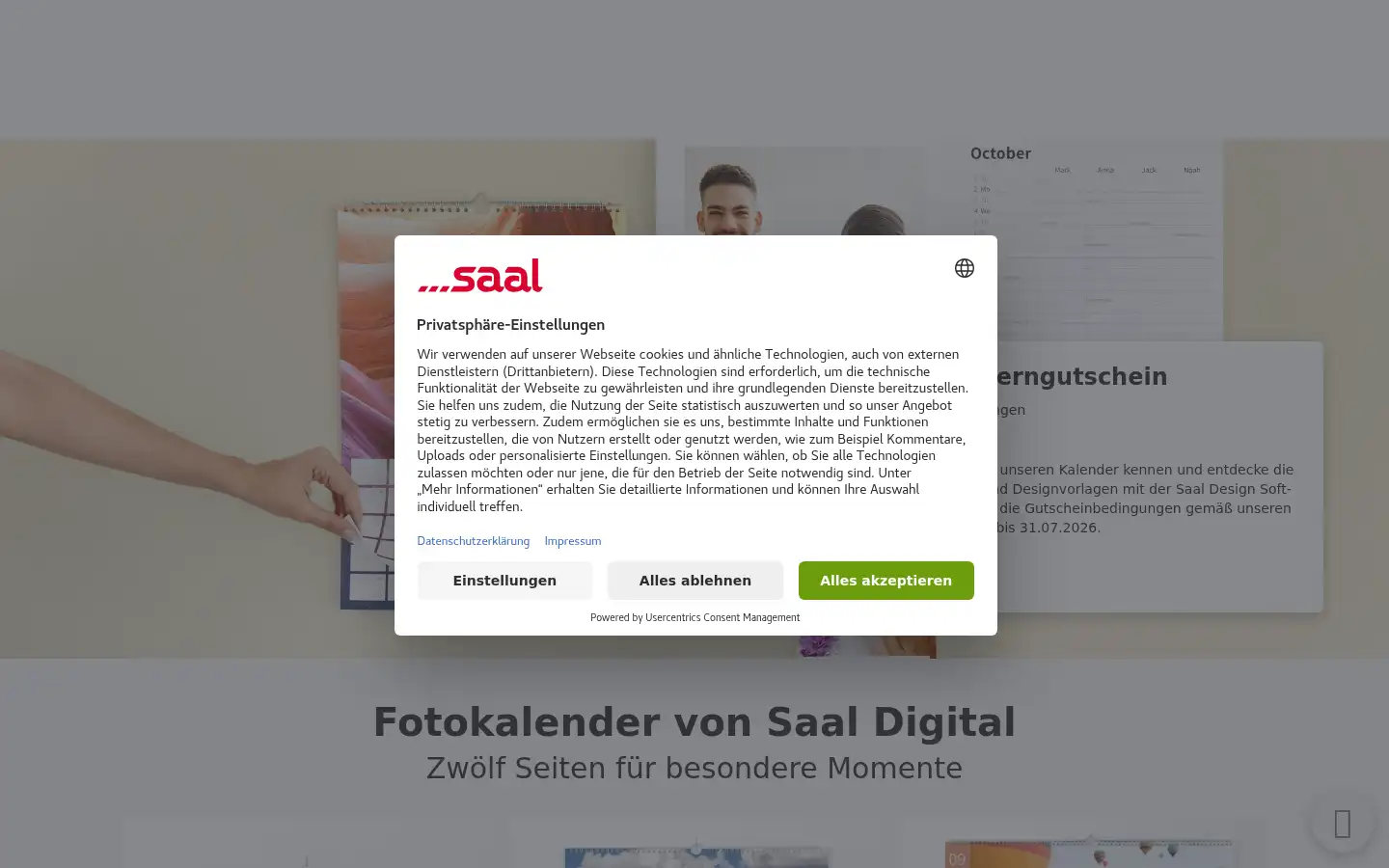 Screenshot of saal-digital.de
