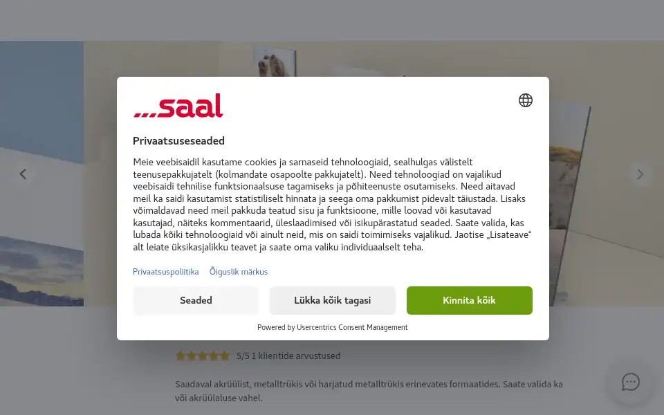 Screenshot of saal-digital.ee