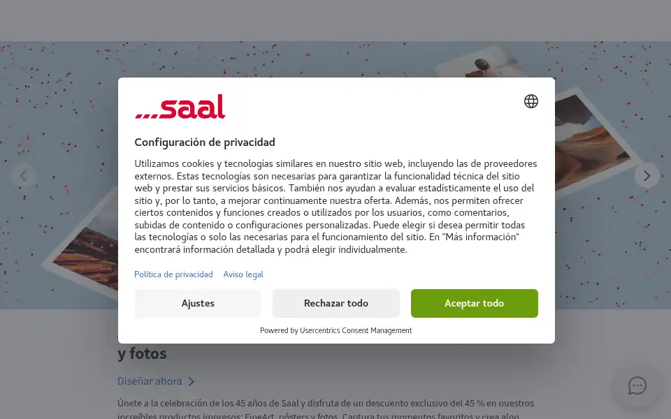 Screenshot of saal-digital.es