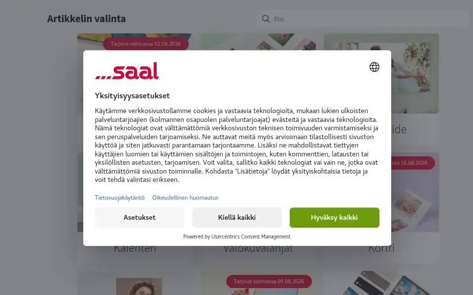 Screenshot of saal-digital.fi