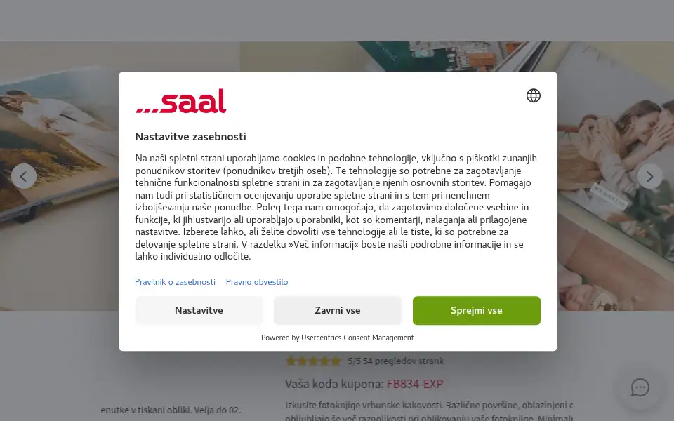 Screenshot of saal-digital.si