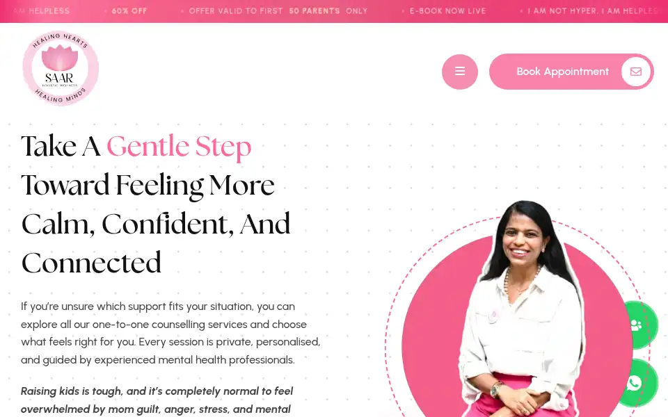 Screenshot of saarholisticwellness.com