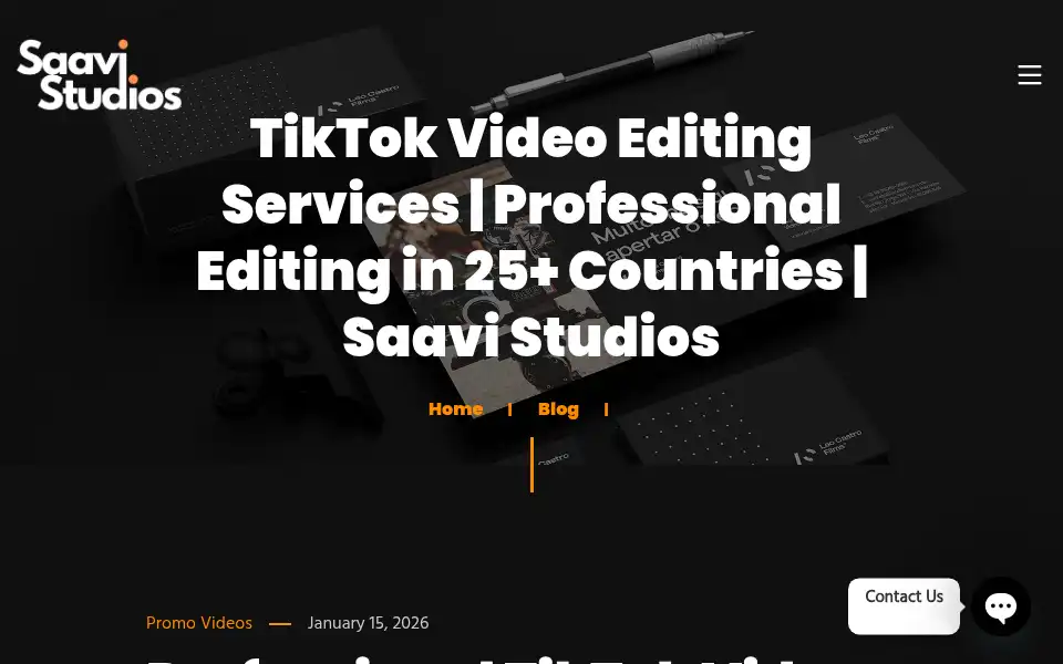Screenshot of saavistudios.com
