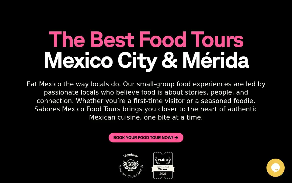 Screenshot of saboresmexicofoodtours.com