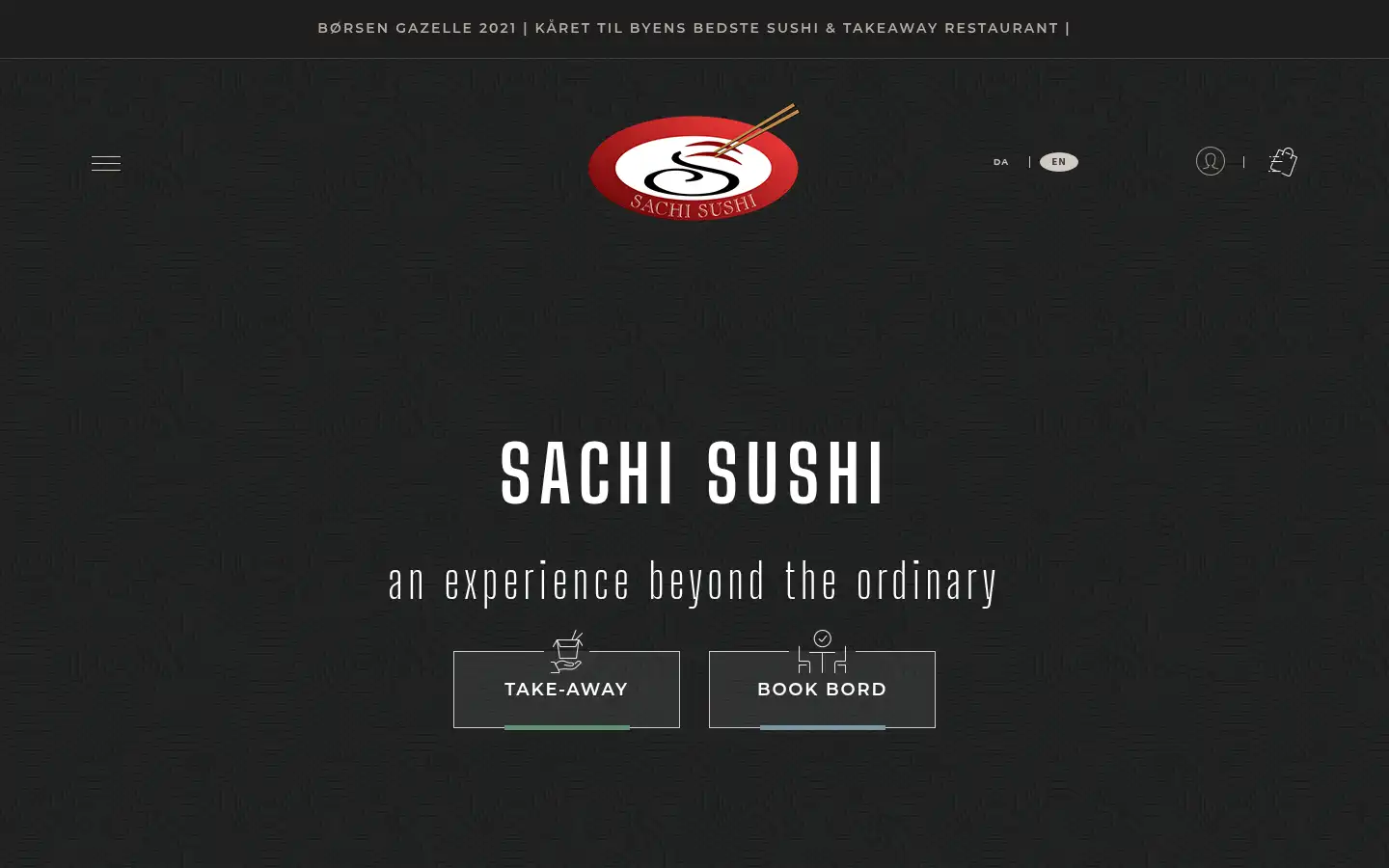 Screenshot of sachisushi.dk