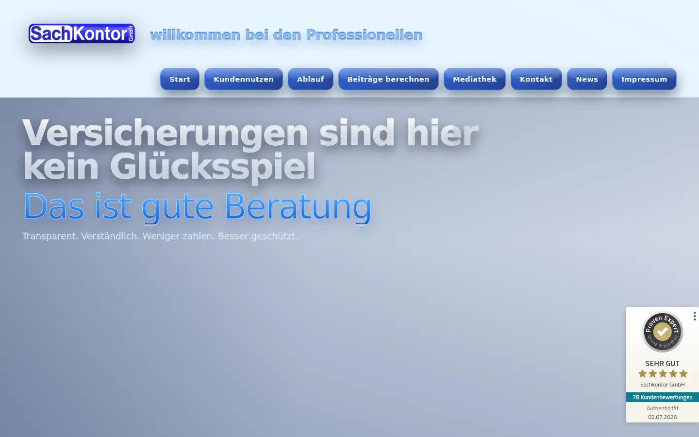 Screenshot of sachkontor.de