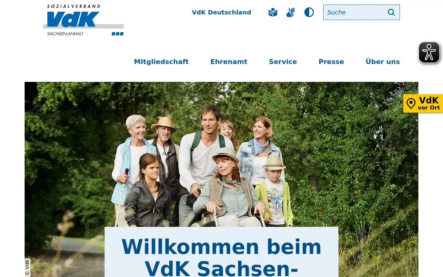 Screenshot of sachsen-anhalt.vdk.de