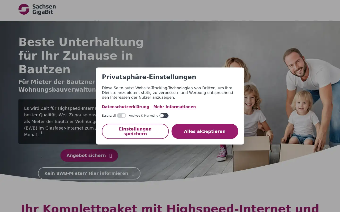 Screenshot of sachsen-gigabit.de