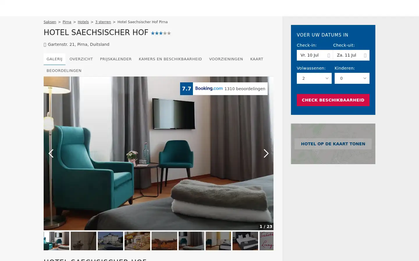 Screenshot of sachsischer-hof-garni.saxonyhotelsweb.com