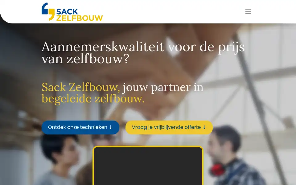 Screenshot of sackzelfbouw.be