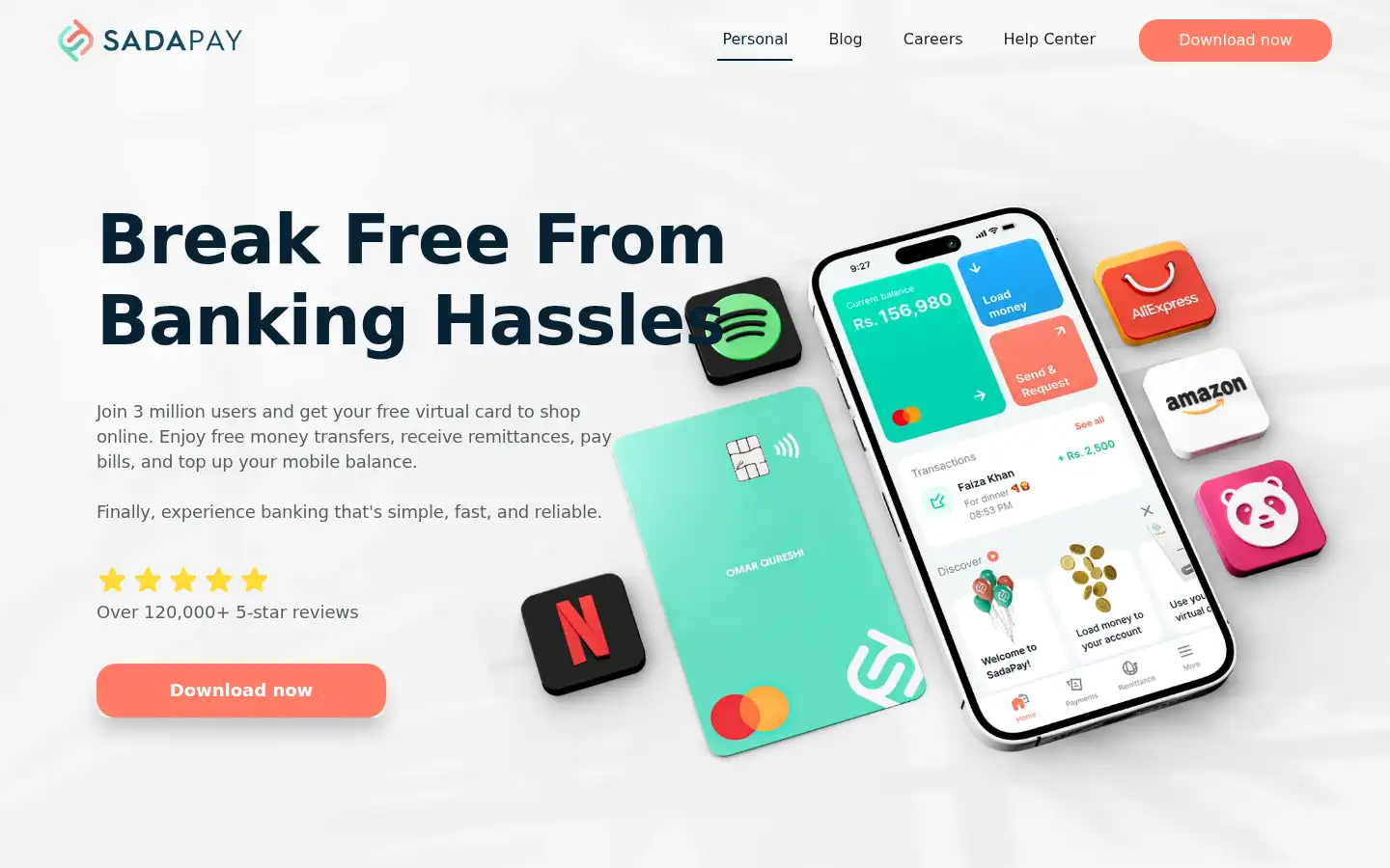 Screenshot of sadapay.pk
