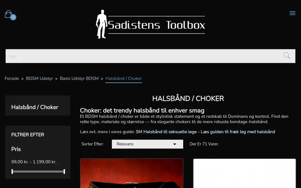 Screenshot of sadistenstoolbox.dk