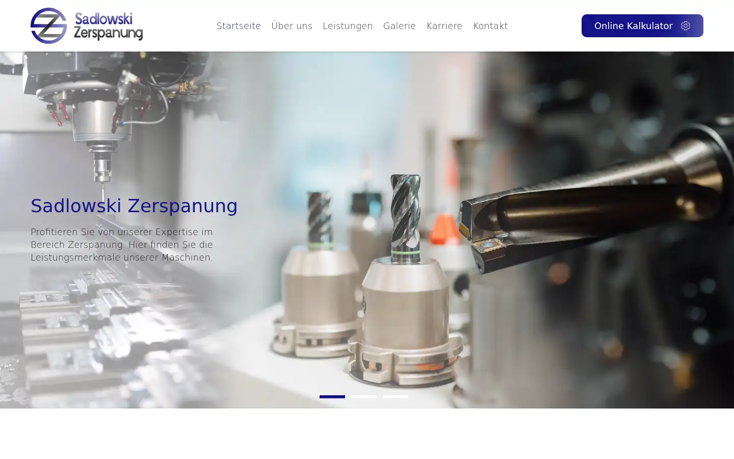 Screenshot of sadlowski-zerspanung.de