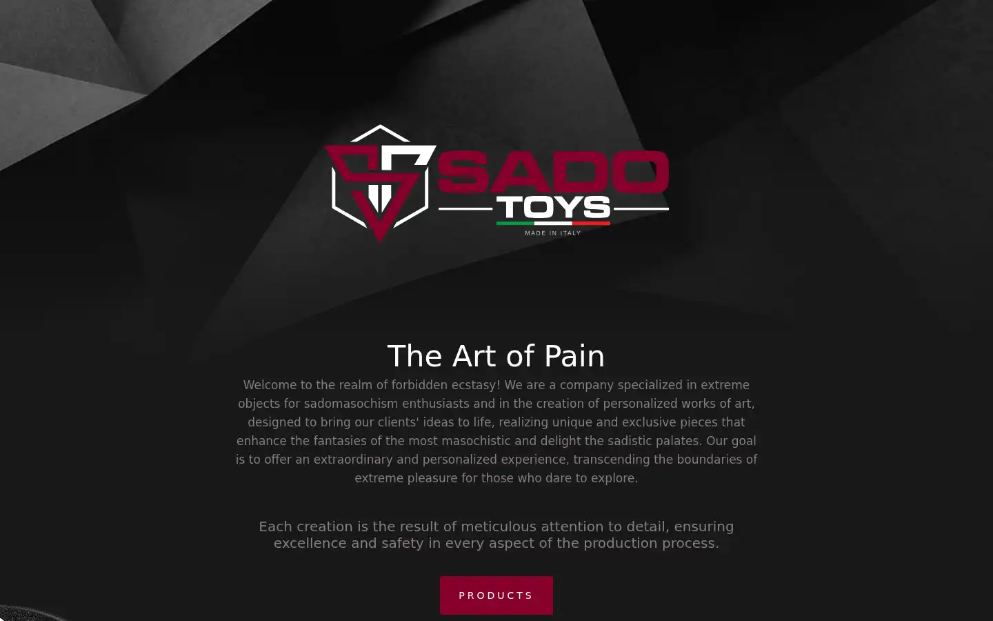 Screenshot of sadotoys.com
