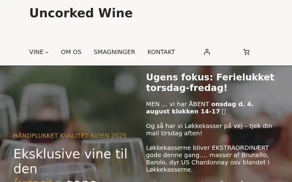 Screenshot of saesonvine.dk