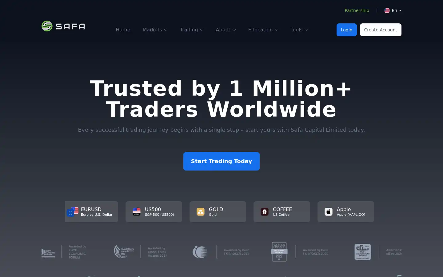 Screenshot of safacapitalltd.com