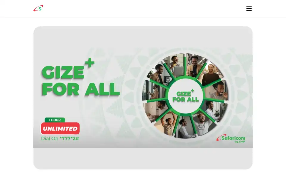Screenshot of safaricom.et