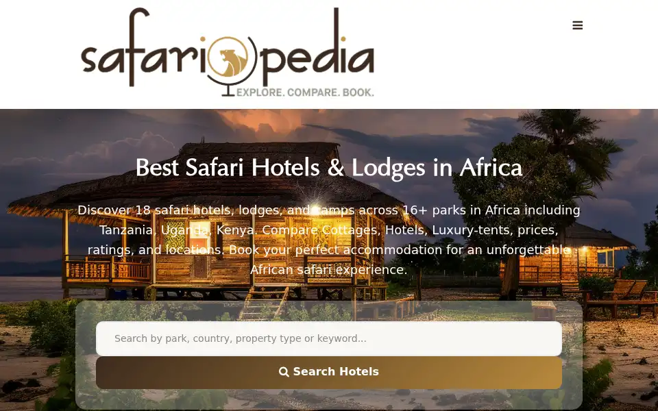 Screenshot of safariopedia.com