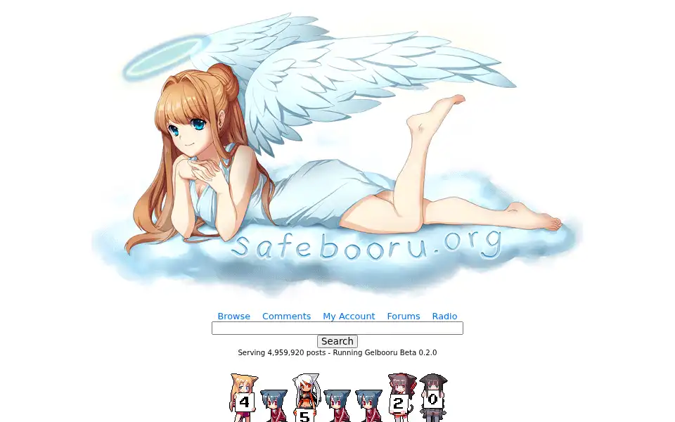 Screenshot of safebooru.org