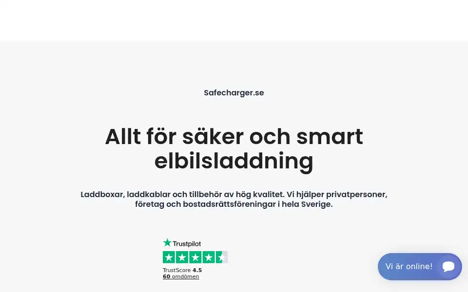 Screenshot of safecharger.se