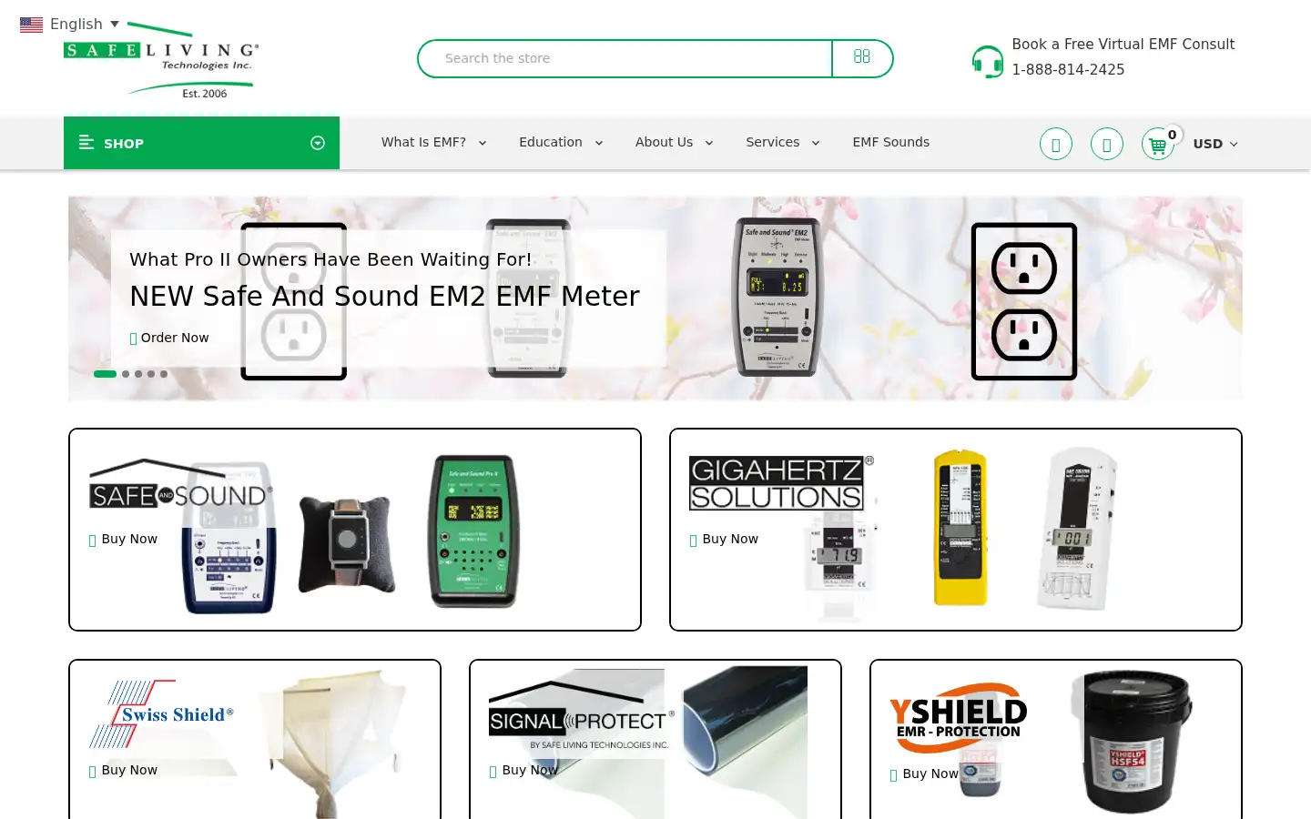 Screenshot of safelivingtechnologies.com