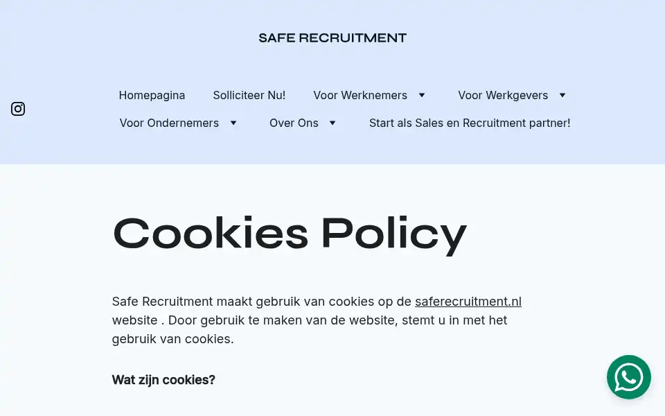 Screenshot of saferecruitment.nl