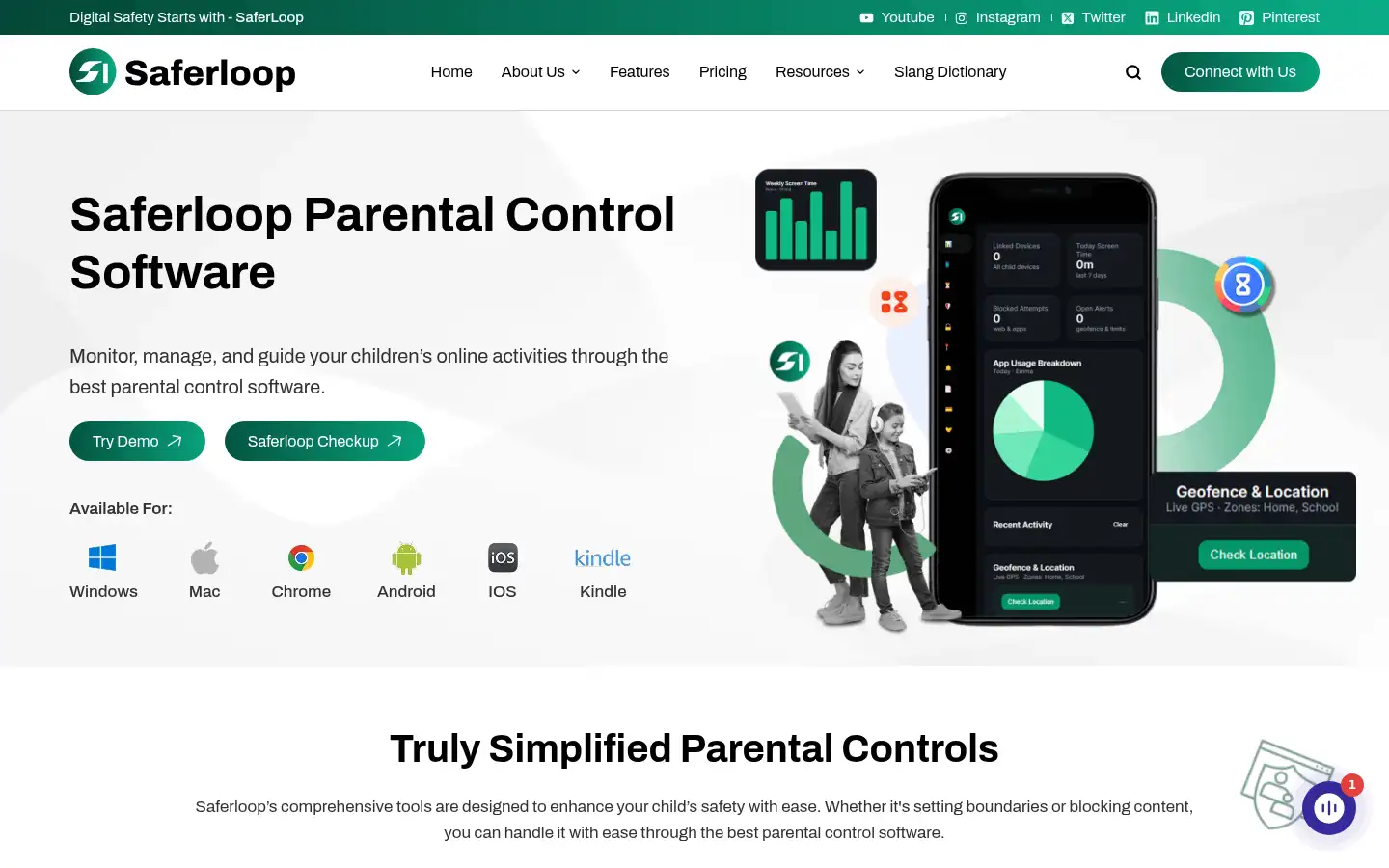 Screenshot of saferloop.com