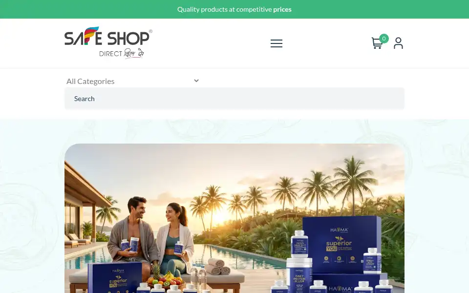 Screenshot of safeshopindia.com