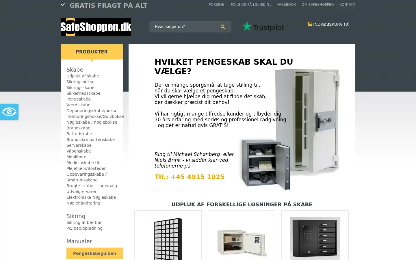 Screenshot of safeshoppen.dk