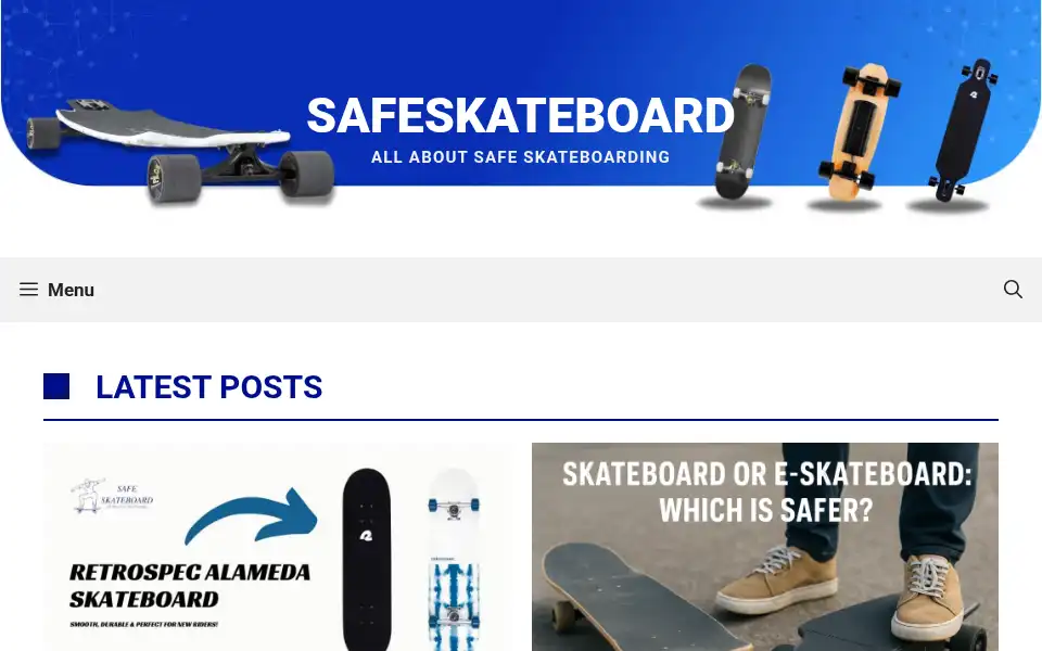 Screenshot of safeskateboard.com