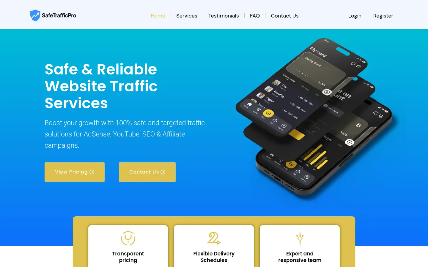 Screenshot of safetrafficpro.com