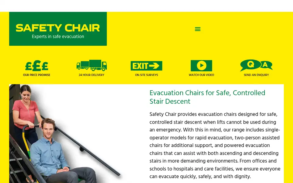Screenshot of safety-chair.com
