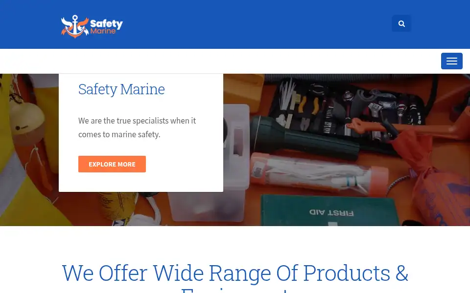 Screenshot of safety-marine.co.uk