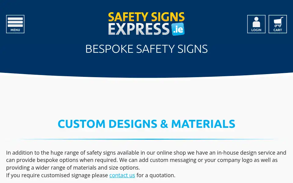 Screenshot of safetysignsexpress.ie